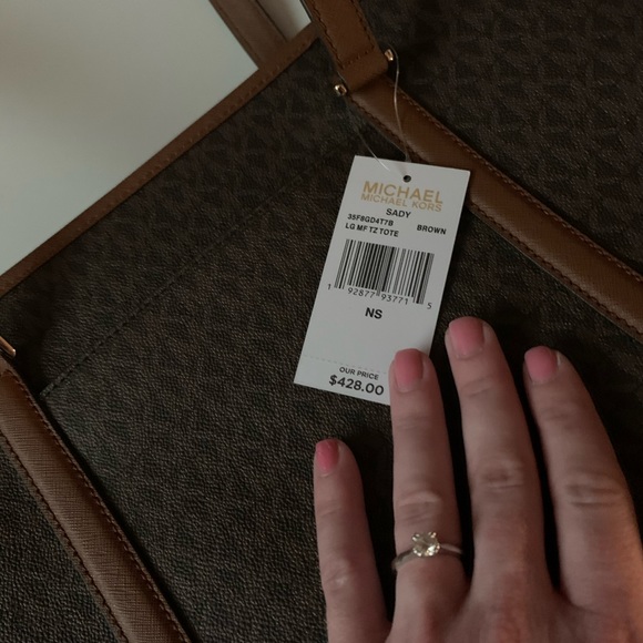 MICHAEL KORS DOUBLE ZIP WRISTLET JETSET IN BROWN/ACORN. TECH WALLET NEW W/TAGS - Picture 10 of 14